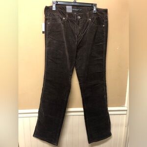 Calvin Klein Jeans Corduroy Brown Bootcut Pants Size 12x32 NWT